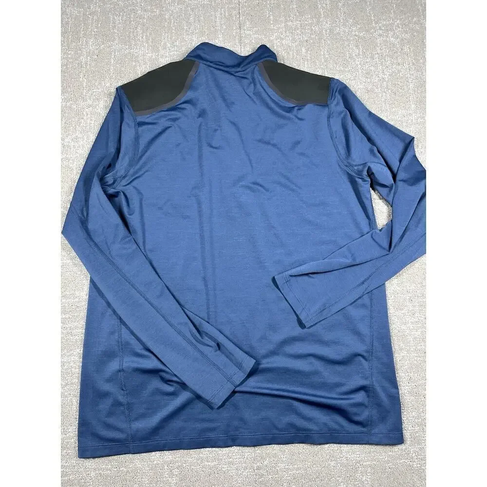The North Face Blue Kilowatt 1/4 Zip Mens Long Sleeve Mens Shirt L Flash Dry-XD